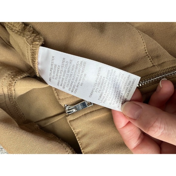 Daniele Bernstein Womens Tan High Waist‎ Zipper Shorts Casual Career Size 4 - Picture 4 of 4